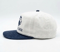 Casquettes Snapback Personnalisées en Gros, Fabrication OEM, Logo Brodé, Visière Plate, Casquettes de Baseball en Corduroy à 5 Panneaux pour Hommes