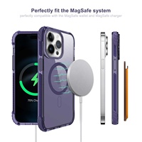 WOWCASE Vente à Chaud Coloré 2.0mm PC Fond de panier TPE Pare-chocs Sans Fil Charge Magnétique Téléphone Cas Pour iPhone 15 Ultra 15 pro max