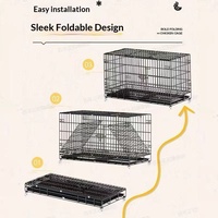 Cage à petits animaux portable, poulailler mobile pour lapins, poulailler pour canards, poulailler extra large, cage à poulets pliable avec porte-œufs