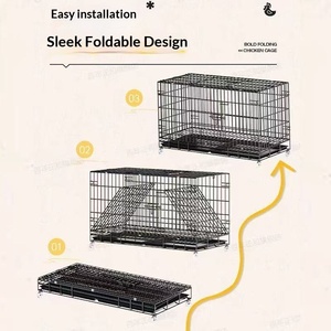 Portable Small Animal <strong>Cage</strong> Movable Rabbit Hutch Duck Coop <strong>Extra</strong> <strong>Large</strong> Chicken Coop Folding Chicken <strong>Cage</strong> With Egg Holder - Product Image 4