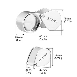 Mg55367 30x21mm Triplet đồ trang sức Loupe kính lúp - Product Image 2