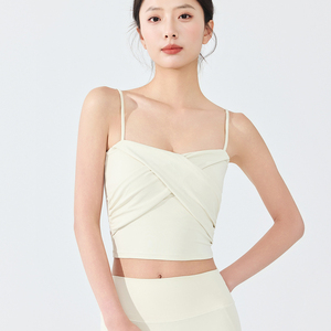 Top de yoga sexy con copas fijas, tipo camiseta interior con <span class=keywords><strong>tirantes</strong></span>, espalda hermosa, para mujer, de verano, de secado rápido y transpirable - Product Image 5
