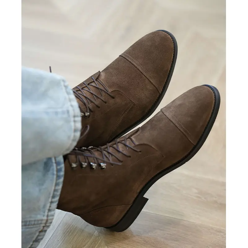Hand Made Footwear Guide Wide Fit Upgraded Chukka Boot Men's Designer Suede Desert Boots For Men
