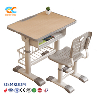 Bureau et chaise ergonomiques professionnels pour enfants, avec plateau à bords arrondis, mobilier scolaire pour projets scolaires, OEM ODM