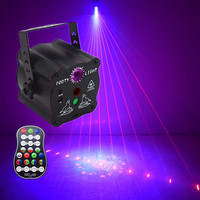 Projecteur laser à faisceau LED stroboscopique RGB blanc chaud alimenté par USB, IP33, commandé par la voix, en alliage d'aluminium, éclairage de scène pour piste de danse
