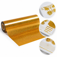 Feuilles de feuille d'or laser génériques 64cm*120m (matériau PET) pour impression sur papier et marquage à chaud - Durables, écologiques et lavables