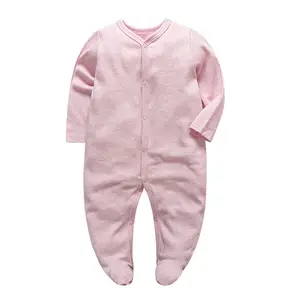 नवजात शिशु शिशु लड़का लड़की कपड़े प्रिंट रंग लंबी आस्तीन रोम्पर जंपसूट एक टुकड़ा बॉडीसूट फॉल आउटफिट बेबी रोम्पर्स