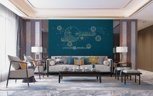 Papier peint brodé Style chinois, tapisserie haut de gamme élégante, nouvelle collection - Product Image 6