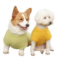 Pull pour chiot Teddy Chai Dog Corgi, chaud pour l'hiver, en polyester, couleur unie, velours plus épais, vente en gros