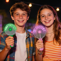 Ventilateur LED à message défilant personnalisé OEM, cadeau promotionnel sur mesure, dinosaure T-Rex, portable, pour mariage