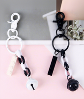 Porte-clés créatif personnalisé en forme de blocs de construction, mignon et original, pour couple, ornement de sac, style anime, chaîne de porte-clés de voiture