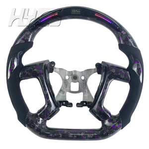 Volant de voiture personnalisé avec LED en fibre de carbone forgée pour Silverado Suburban Tahoe - Product Image 1