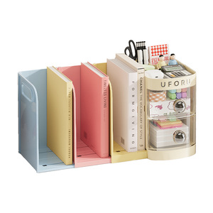 Extendable Desktop Bookend Multi Layer Storage <b>Box</b> With Drawers For Office Organizing Books And Stationery - Product Image 3