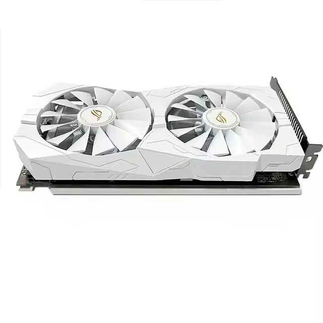 White ROG STRIX RX580 8GB GDDR5 Gpu for PC Computer Gaming Video Card VGA RX 580