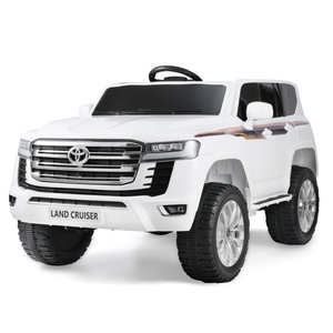 Toyot เรือลาดตระเวนที่ดินที่ได้รับใบอนุญาตชาร์จไฟได้12V รถของเล่นเด็กนั่งบนรถสำหรับเด็กพร้อมรีโมทคอนโทรล
