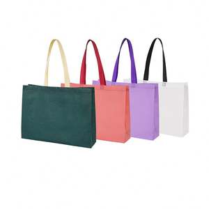 ถุงช้อปปิ้งผ้า Non Woven รีไซเคิลได้ 100 GSM ขายดี ใช้ซ้ำได้ เป็นมิตรกับสิ่งแวดล้อม สำหรับใส่ของชำ ของขวัญ บรรจุภัณฑ์ พิมพ์โลโก้ได้ - Product Image 1