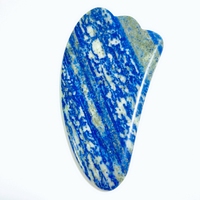 Râpeur Gua Sha en pierre de jade naturelle et lapis-lazuli DIY, masseur facial en lapis-lazuli, soin de la peau du visage