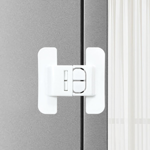 Refrigerator Door Lock <b>Plastic</b> Safety Cabinet Drawer Lock Baby Proof <b>Sliding</b> Door Lock Drill Free Kitchen Door Closure - Product Image 1