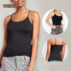 Sleeveless Undershirt Tank With Built-In Bra 2-IN-1 Camisoles Casual Fashion <strong>Vest</strong> for Girls - Product Image 2