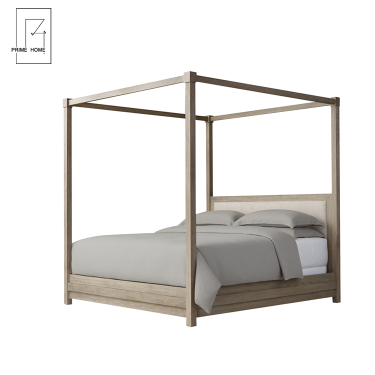 Adapté aux besoins du client de lit de chien élevé, en gros lit en bois massif, tissu de mode lit bois