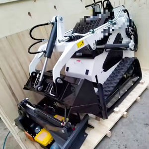 Gratis pengiriman murah baru <span class=keywords><strong>Mini</strong></span> kecil taman pemuat lintasan <span class=keywords><strong>Mini</strong></span> selip Steer Loader dengan ember Trencher Rotary POW