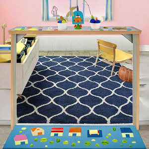 Alfombra Moderna Grande, Peluda, Suave, Tejida de Lana/Seda, Antideslizante, Lavable, para Exteriores, para Niños, Niñas, Sala de Juegos, Guardería, Dormitorio, Juegos de Alfombras - Product Image 3
