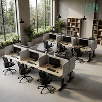 Cloison de bureau acoustique en polyester écologique EPD CA65, écran de bureau insonorisant en PET