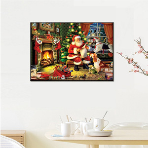 Pintura de Diamantes DIY SONGWOOART, Decoración de Pared de Mosaico Personalizada, Pintura de Reno Navideño, Decoración del Hogar con Lienzo 5D, Pintura de Diamantes - Product Image 1