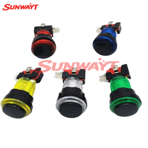 Kit de Botones de Repuesto para Máquinas de Juegos Arcade que Funcionan con Monedas, Botón de Presión con Tapa Negra, Iluminación LED, Interruptor Miro - Product Image 6