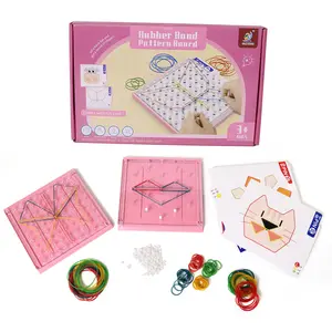 Rubber band patten board funny toy plastic educational games for children