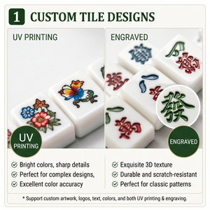 Fichas de Mahjong Personalizadas al por Mayor, OEM Disponible, Patas de Acrílico y Acero Inoxidable, Estándar de Casino, Cualquier Color y Logotipo, Envío Rápido desde China - Product Image 2