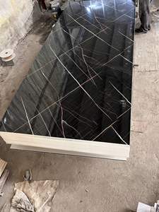 防水、耐火性、取り付けやすい1220*2800 mmインテリア装飾高光沢PVC大理石シート2024新しいデザイン - Product Image 6