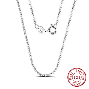 RINNTIN 2mm 3mm 4mm Personalizado 925 Prata Cubano Ligação Cadeia 925 Sterling Silver Itália Colar De Corda Para Homens Mulheres