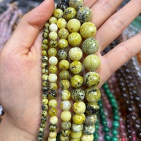 Vente en gros de howlite turquoise jaune naturelle pour la fabrication de bijoux, perles de howlite turquoise jaune en vrac
