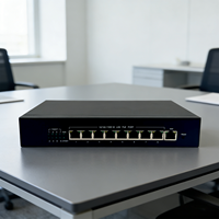 Switch PoE Administrado de 10 Puertos, Dispositivo de Red Empresarial de Alta Capacidad y Rentable, 1 Año de Conectividad Confiable para Múltiples PoE
