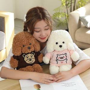 Muñeco de peluche de perro Pug de dibujos animados personalizado, suéter colorido creativo, perro de peluche suave, juguete de peluche suave - Product Image 4