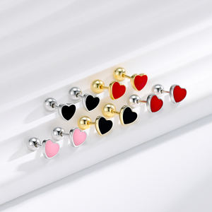 简约925纯银微小几何星星简约复古时尚精品饰品镀金螺丝背耳环女 - Product Image 6