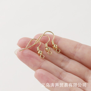 Crochets d'oreille en cuivre plaqué or pour la fabrication de boucles d'oreilles, apprêts de bijoux en forme de goutte GA0028 - Product Image 5