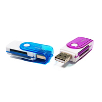 Lecteur de carte USB2.0 multifonction haute vitesse 15 en 1 480 Mbps Lecteur de carte mémoire Micro intelligent pour Samsung Xiaomi Macbook