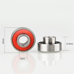 Sfere A Gola profonda Cuscinetto A Sfere <span class=keywords><strong>608</strong></span> Cuscinetti Cuscinetti di Skateboard Costruito in Distanziatori - Product Image 3