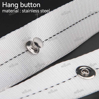 IKSUN 29mm Polyester Ondulation Pli Rideau Bandes S Wave Runners pour Pliable Flexible Rail Rail