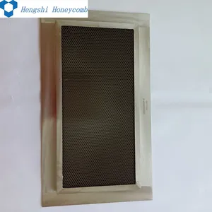 Hengshi - Ventilação de ar em favo de mel Hengshi, chapeamento de zinco em aço inoxidável/aço suave, proteção de favo de mel, guia de ondas, ventilação de ar em favo de mel