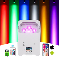 8 Projecteurs PAR LED 6x18W RGBWA UV 6-en-1 sur Batterie avec Flight Case, DMX Sans Fil, pour DJ, Mariage et Fête