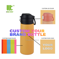 Bouteille d'eau isotherme en acier inoxydable pour enfants, 400 ml, 550 ml, avec logo personnalisé, sans BPA, à double paroi, pour le sport et les voyages