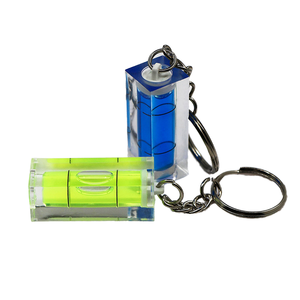 Porte-clés avec mini niveau à bulle en plastique, précision 1 mm, largeur 15 mm - Product Image 1