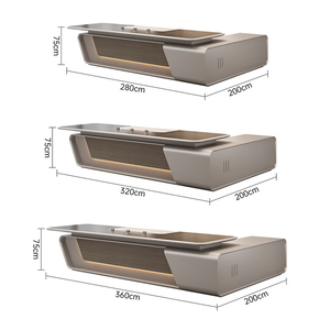 Juego de Muebles de Oficina de Lujo, Mesa y Sillas de Oficina para Jefes, Escritorio Ejecutivo Moderno de Madera, Escritorio de Computadora en Forma de L, Escritorio de Trabajo para CEO - Product Image 6