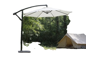 10ft Quality Stainless Steel Polyester Waterproof Modern LED Cantilever Offset Outdoor <b>Patio</b> <b>Umbrella</b> for Courtyard & Park - Product Image 3