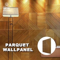 MUMU 3D Design Architectural revêtement de luxe Flexible fluoté pour intérieur Restaurant papier peint de panneau mural