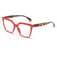 Lunettes de créateur unisexes ultra-légères, durables, confortables, de style vintage, carrées, haute clarté, anti-lumière bleue, avec étui