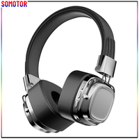 Casque Bluetooth sans fil rétro supra-auriculaire haut de gamme, pliable, stéréo, avec coussinets en cuir protéiné doux et confortables